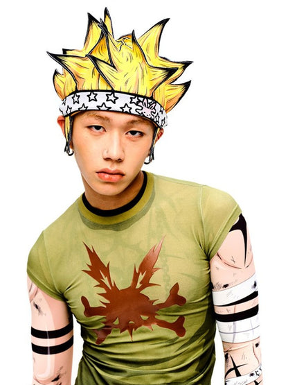 Orange/Yellow Cartoon Short Hair Hat