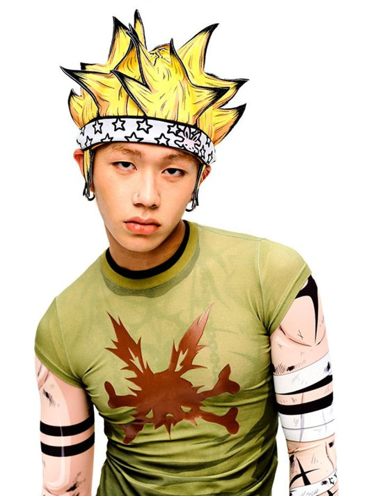 Orange/Yellow Cartoon Short Hair Hat