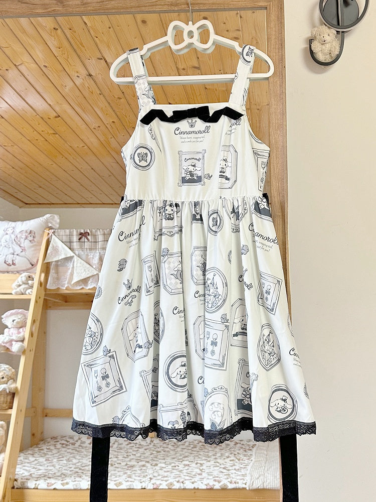 Cinnamoroll Picture Frame Lolita Dress High Waist Jumper Skirt