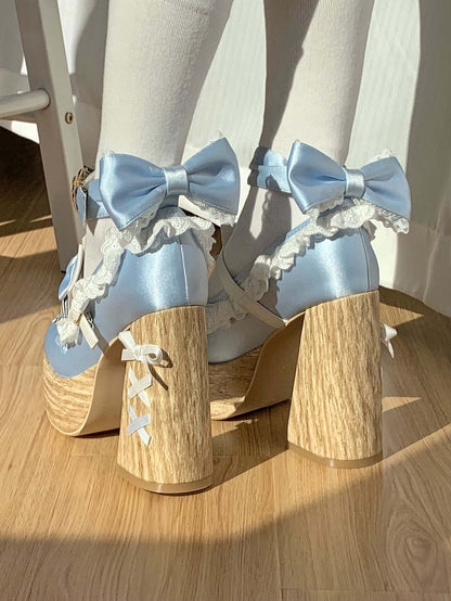 Alice im Wunderland Vibes Alice Blue Sweet Lolita Plateau Mary Janes