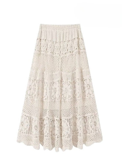 Floral Dress White Asymmetrical Yellow Beige Holiday Set- Sheer Embroidery + Skirt Hem