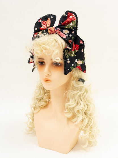 Black / Pink Strawberry Bowknot KC