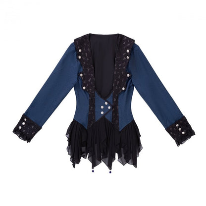 Gothic Ouji Lolita Ciel Vibes Dark Blue Prince Coat Outfit