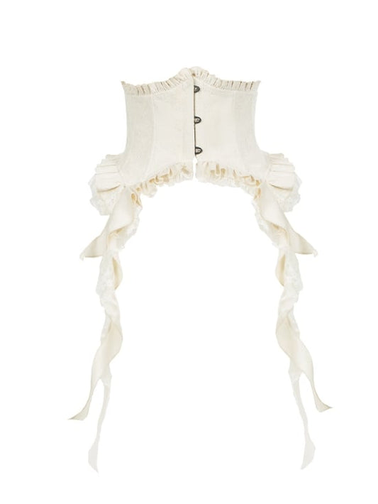 Beige Boned Corset Belt