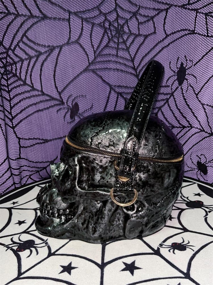 Gothic Punk Skull-shaped Tote Bag