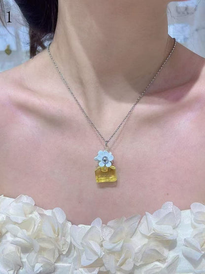 4 Pendant Options Bottle Necklace Perfume