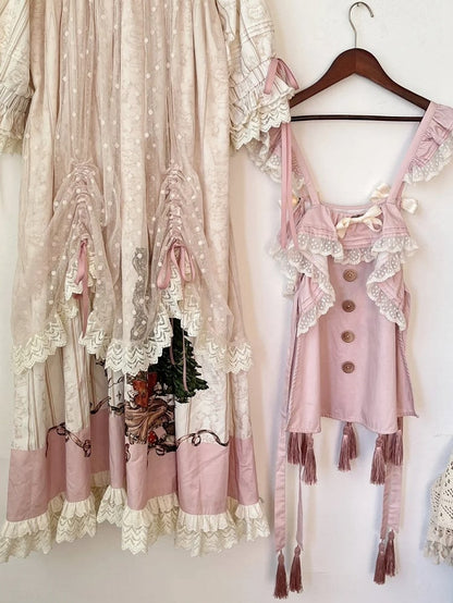 Tassels Lolita Pink Hemline Sweet Apron