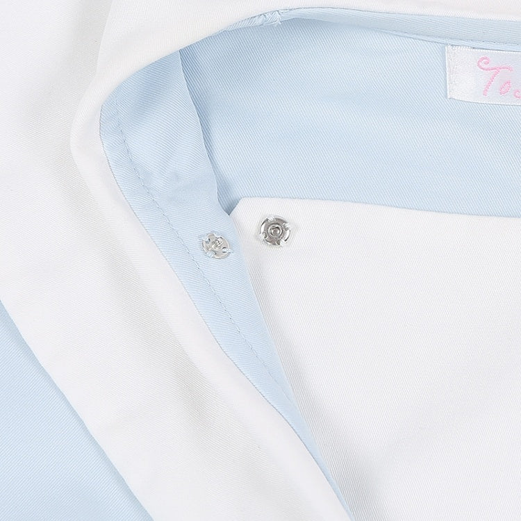 Haut d'uniforme JK bleu clair Little Seal à col marin avec nœud papillon gratuit