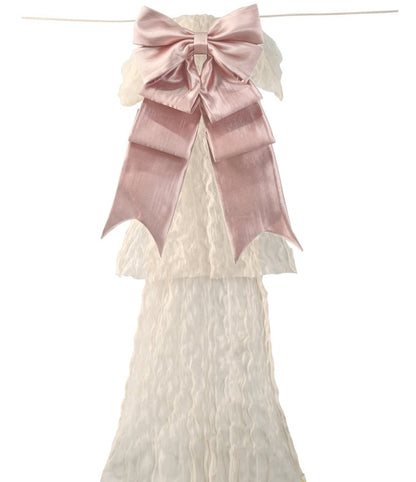 Big Vintage Train Detachable with Cream Bow Pink