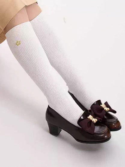bei verzierten Loafers Braunbär Schleife Top