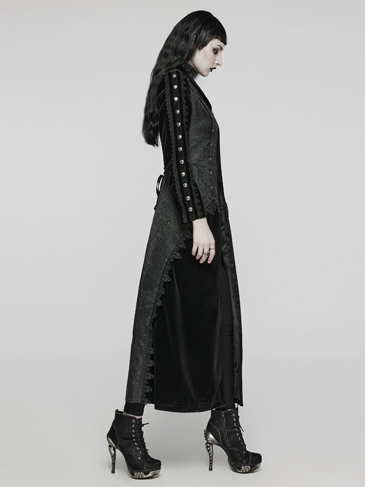 Black Gothic Gorgeous Countenance Long Coat