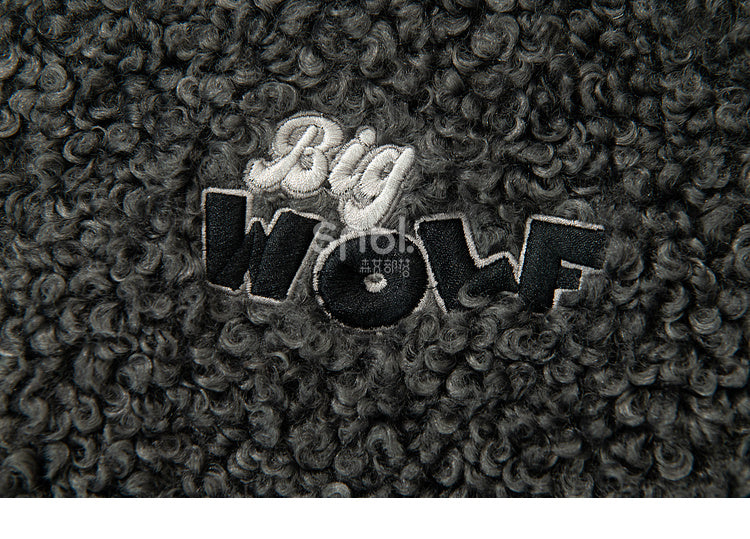 Coat Ears Hooded Fleece Wolf Gray