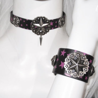 Star Stud Pendant Punk Choker