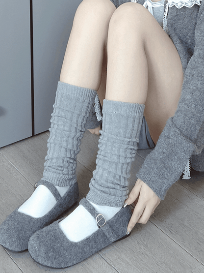 Jambières tricotées blanches/rouges/gris clair/gris foncé/noires