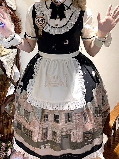 Brotschürze Beige Stickerei