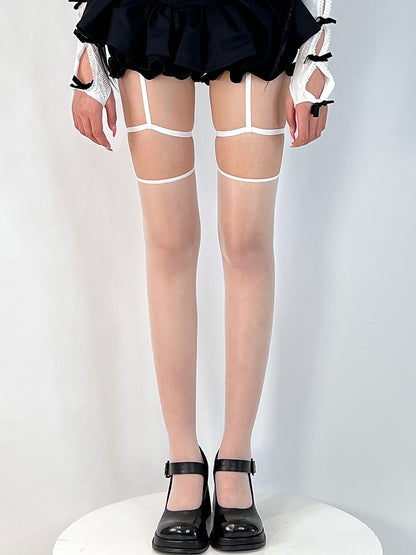 Semi-sheer Color Options Stockings Suspender 4
