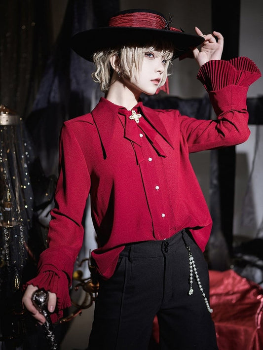 Pointed Ouji Red Collar Shirt Prince