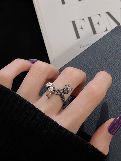 7 Raven Options Ring Gothic Design