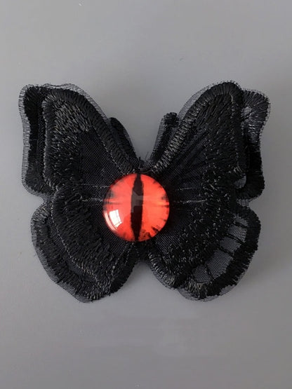 Red Eye Decorated Butterfly Gothic Hairclip