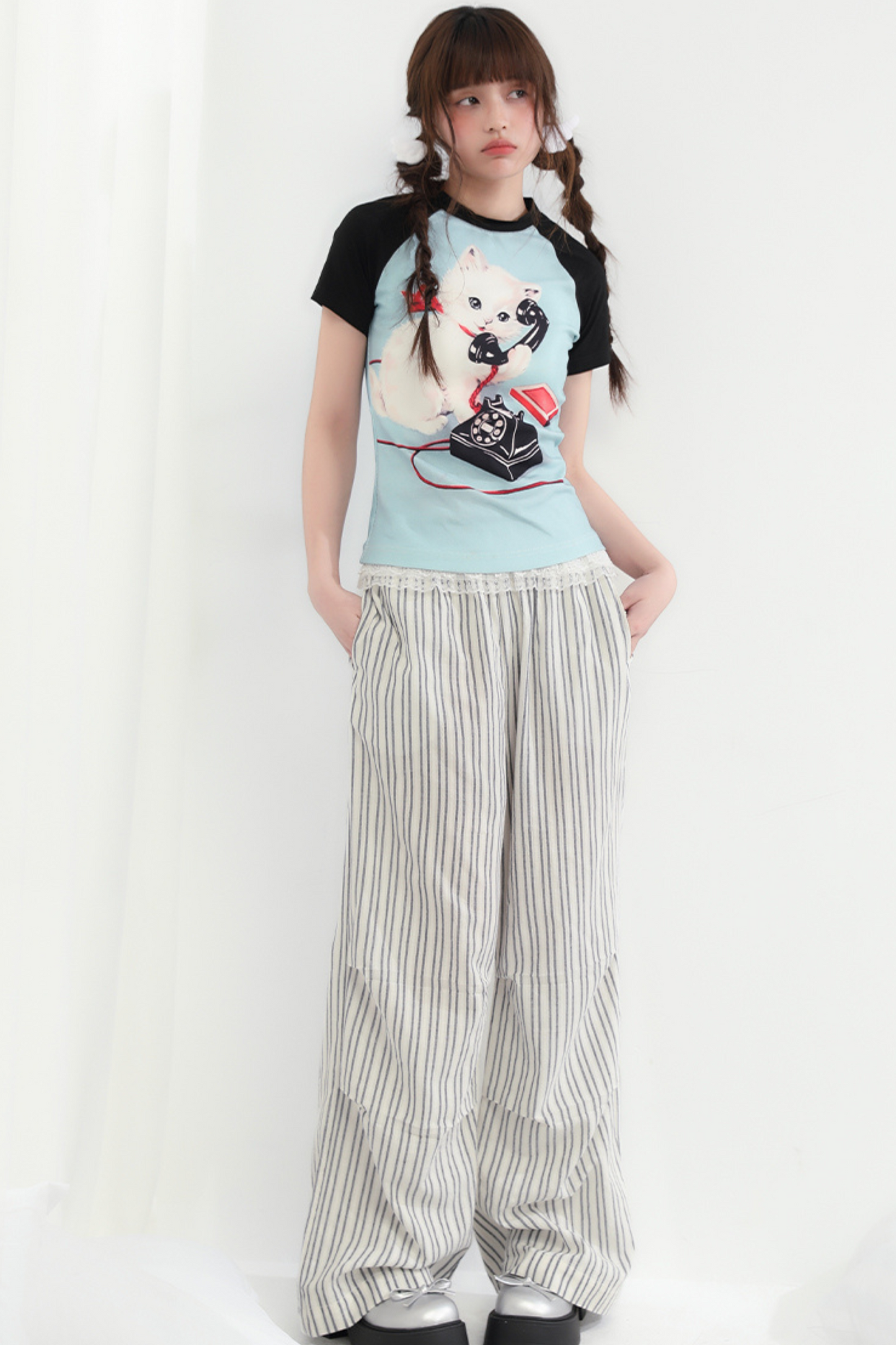 Pants Striped Wide Loose Trend