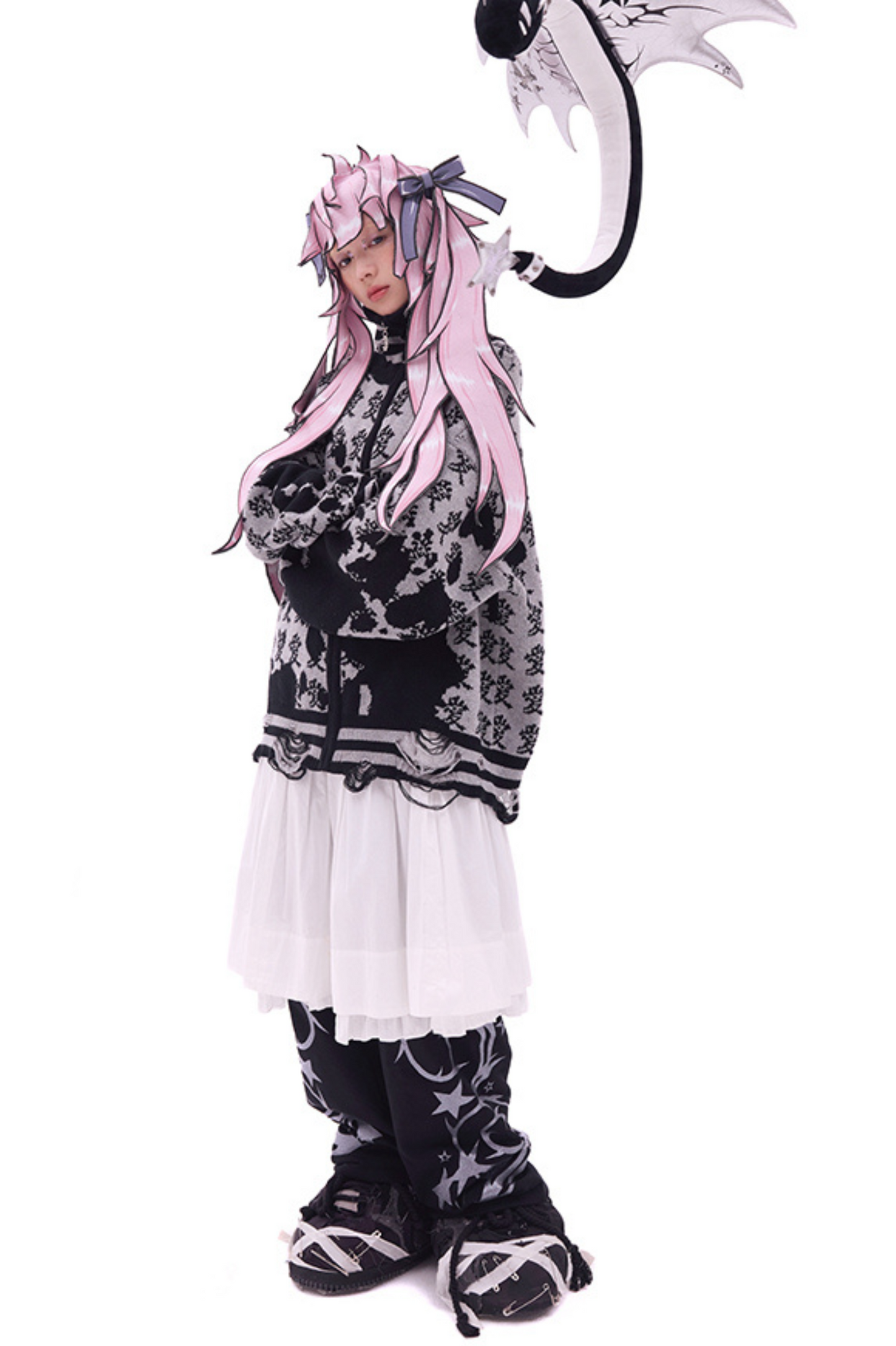 Hat Ponytail Double Wig