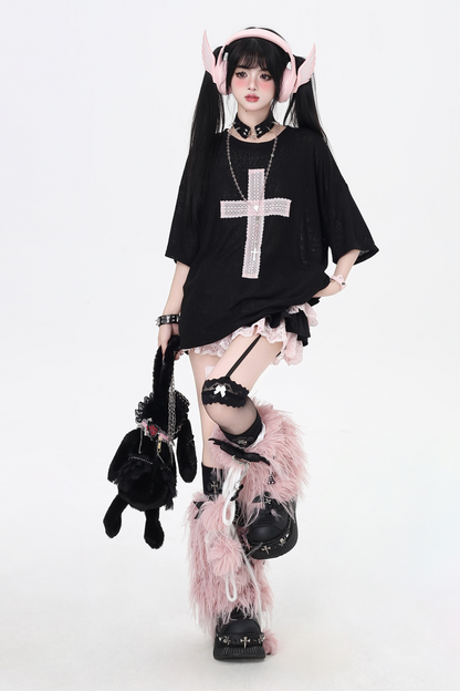 Cross Tops Patch Loose Subculture