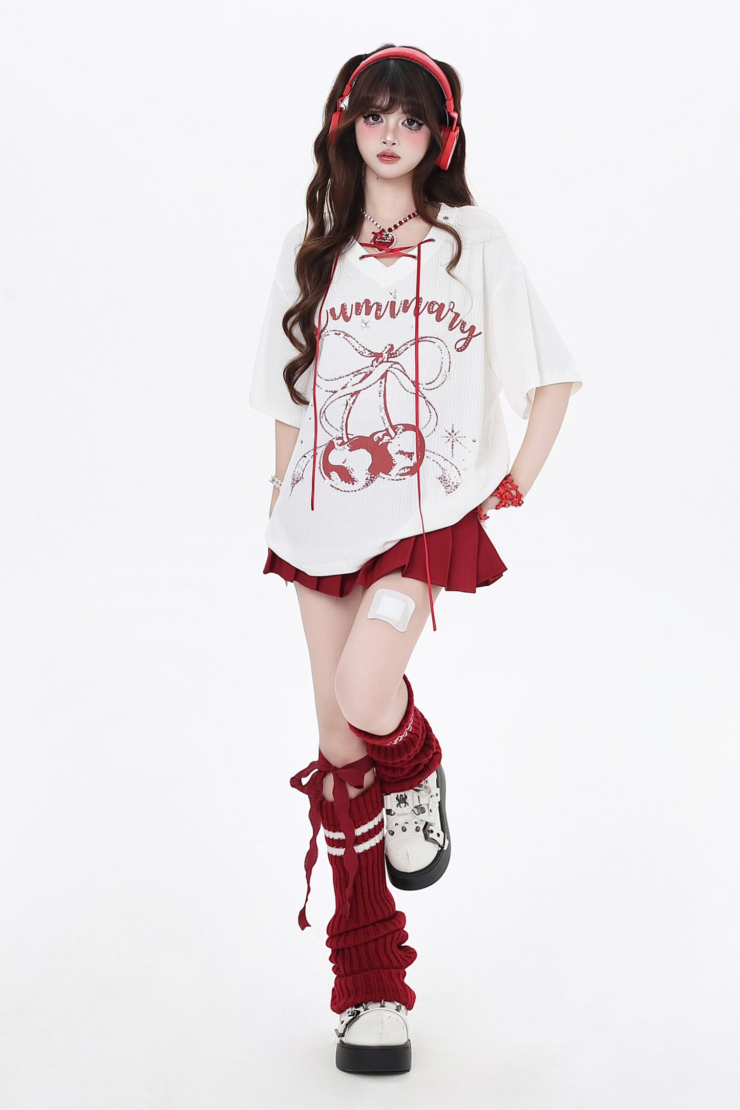 Cover-Up Island T-Shirt Cherry V-Neck Sweet Tropical