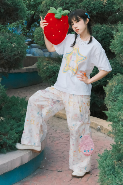 T-Shirt Love mit Sternen-Print