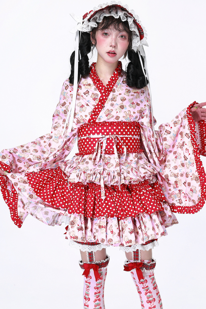 Retro Pop Kimono Lolita Tops
