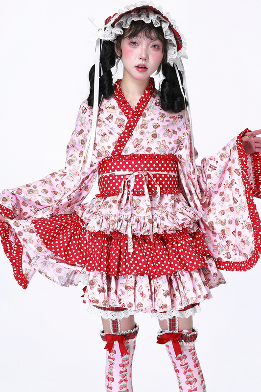 Retro Pop Kimono Lolita Tops