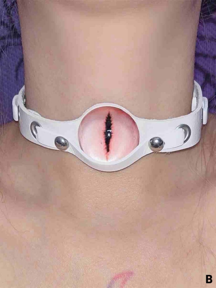 Gothic Punk Eyeball Choker