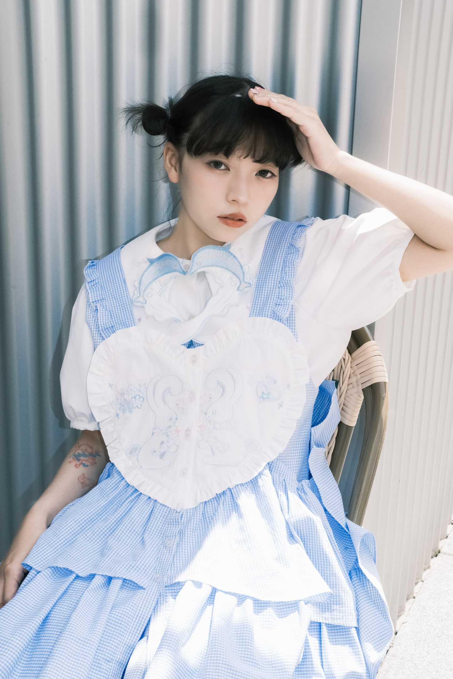 Pulloverrock Schürze Herz Hase