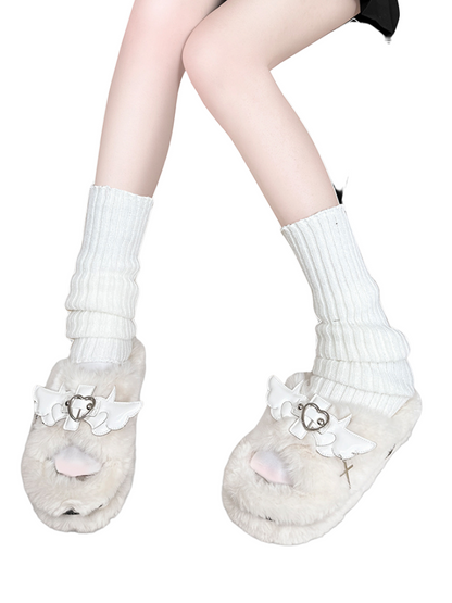 Chaussons à plateforme en fourrure DeVille Shoes Angel