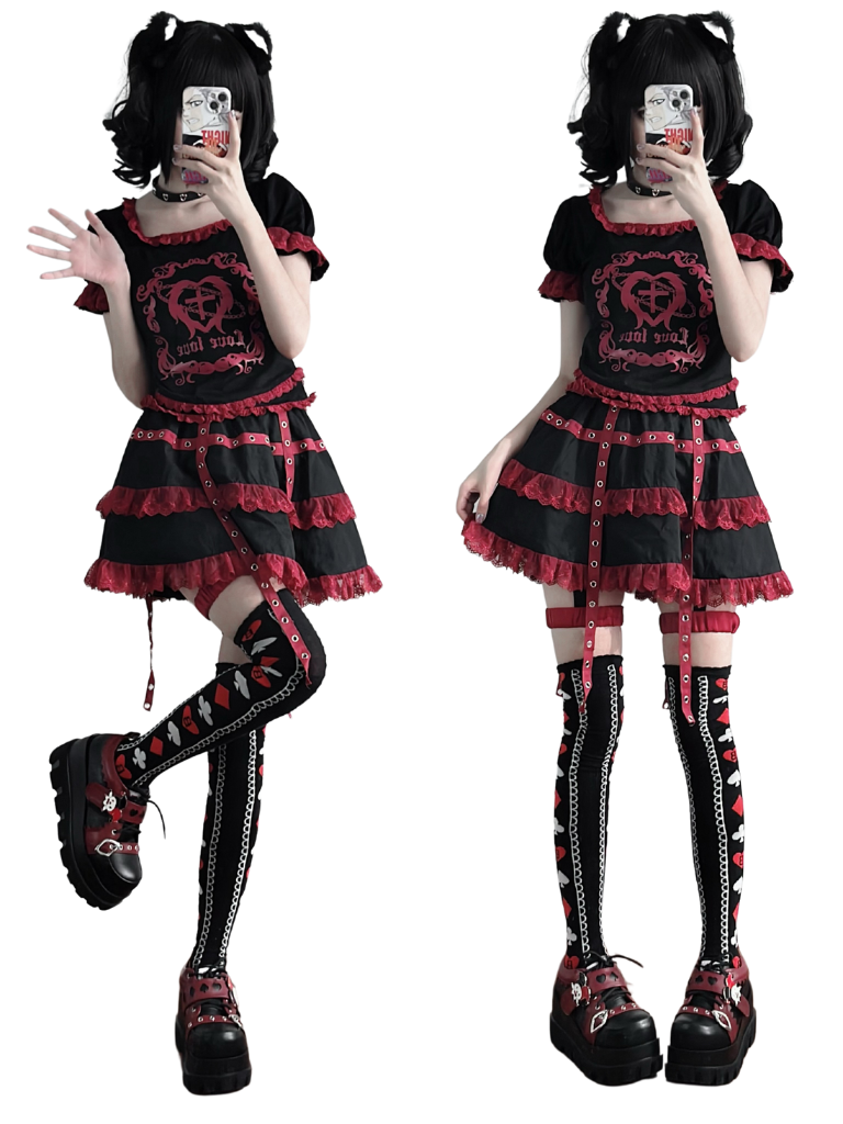 Poker Punk Platform Shoes Clown