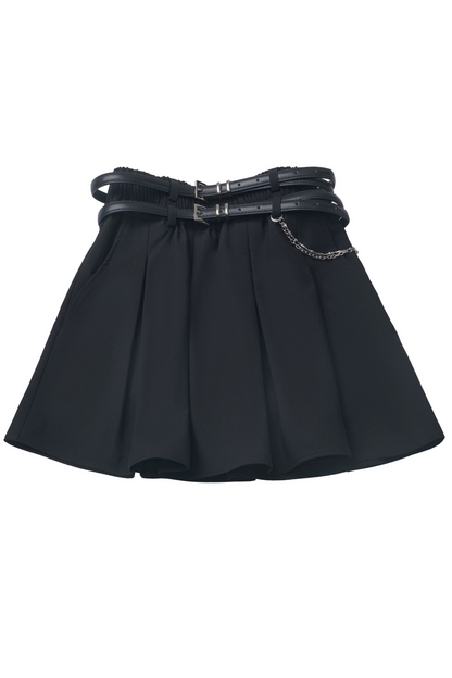 Comic Crop Top Skirt Dress Pleated Love Check Panda +