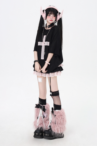 Cross Tops Patch Loose Subculture