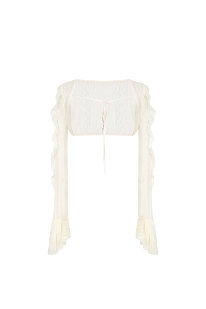 short French sheer cardigan