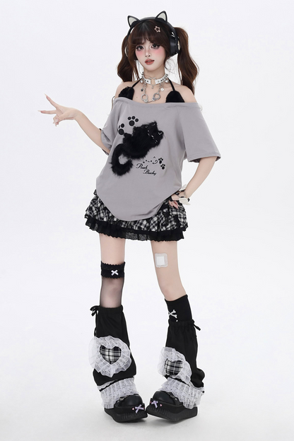 Cozy Cat Coal Casual T-Shirt