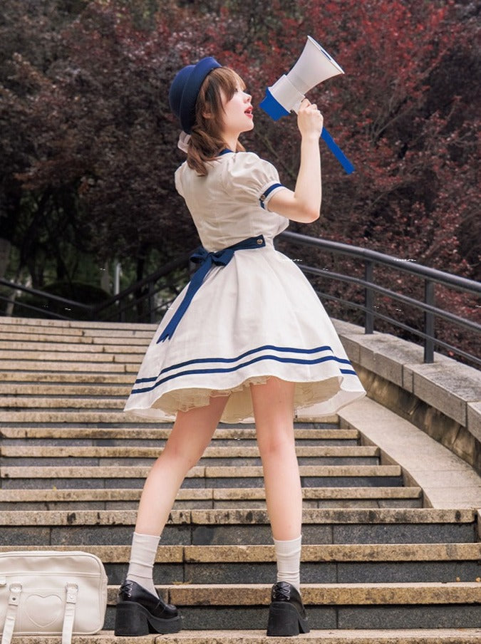 Summer Dress Kula Summer Striped Dress Navy + Elegant