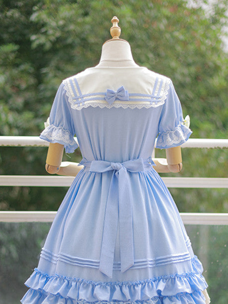 Plus Size Friendly Sailor Collar Sweet Dress