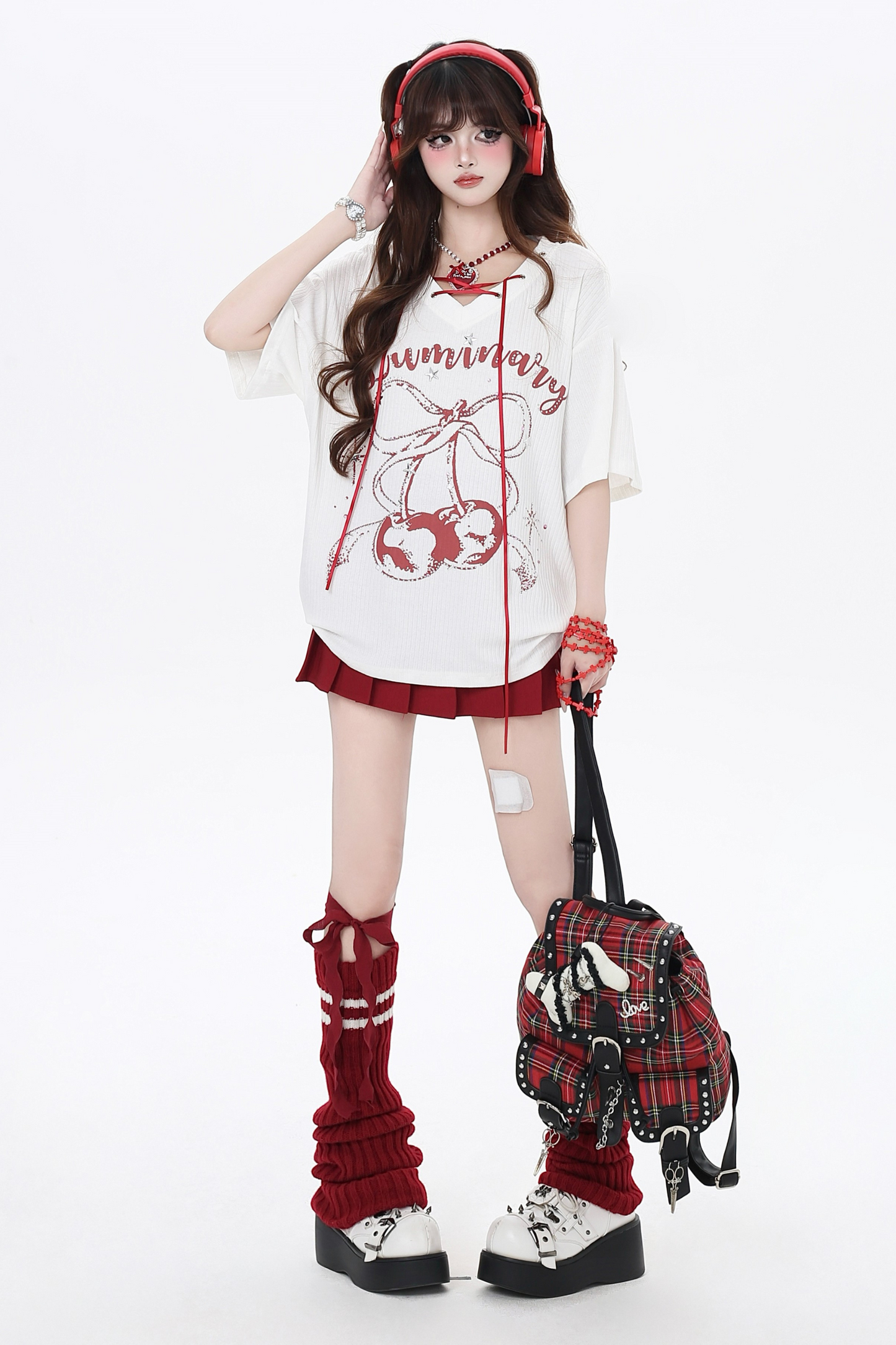 Cover-Up Island T-Shirt Cherry V-Neck Sweet Tropical