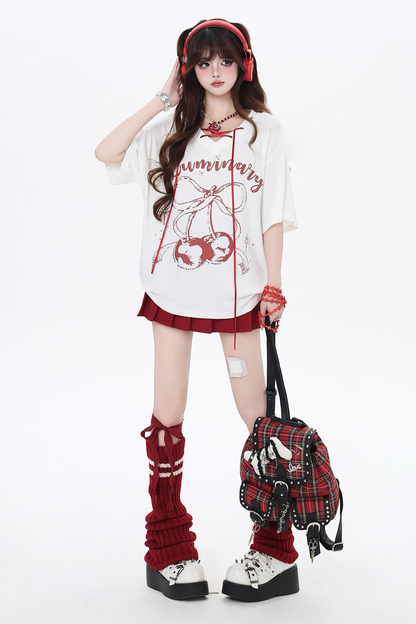 Cover-Up Island T-Shirt Cherry V-Neck Sweet Tropical