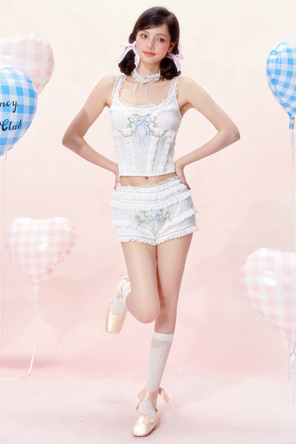 Design Top Corset Lace Sweet Bow