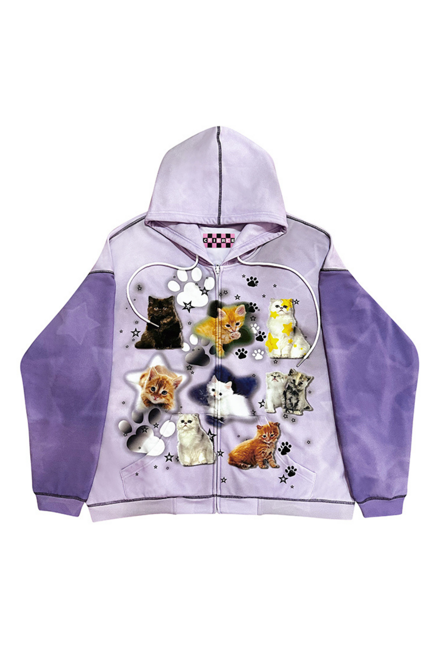 Colorful Sweatshirt Spray Cat Art