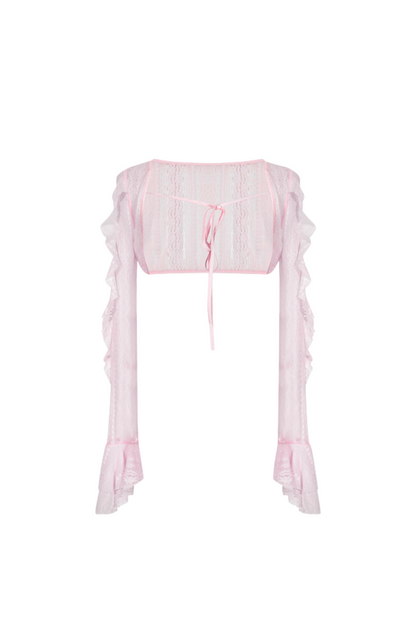 short French sheer cardigan