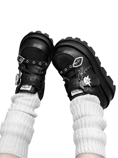 Poker Punk Platform Shoes Clown