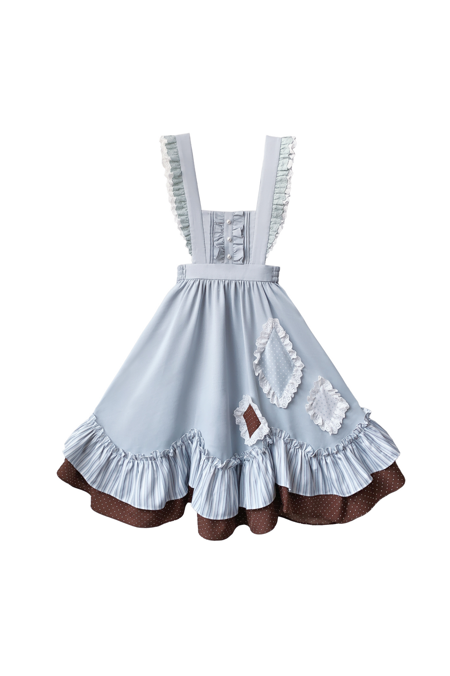 Schleifenhemd Retro-Haargummi Reservierungen + Brosche Alice-Stil Clip Rock Hosenträger