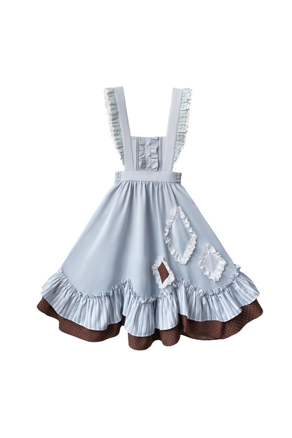 Schleifenhemd Retro-Haargummi Reservierungen + Brosche Alice-Stil Clip Rock Hosenträger