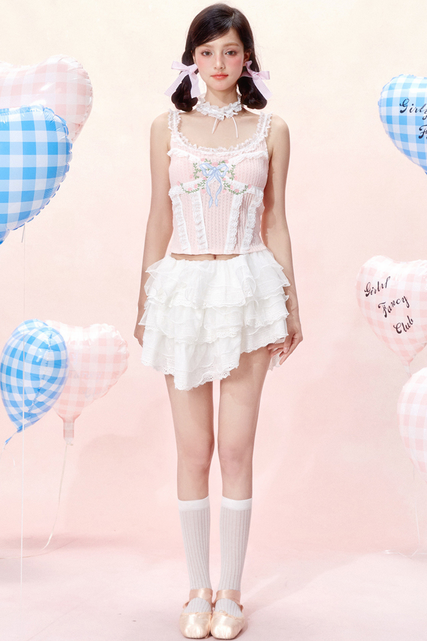 Shorts Lace Top Camisole + Rococo Dreams