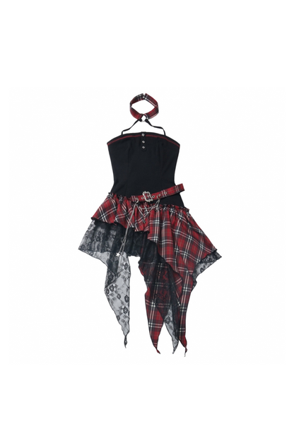 Chic Shoulder Rock Short One Dress + Shorts Top Check